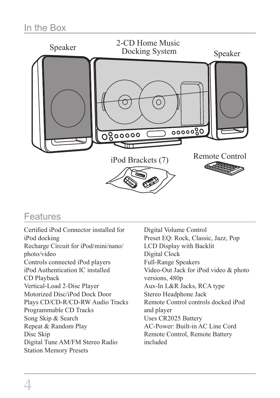 Features | iLive IH328B User Manual | Page 4 / 20