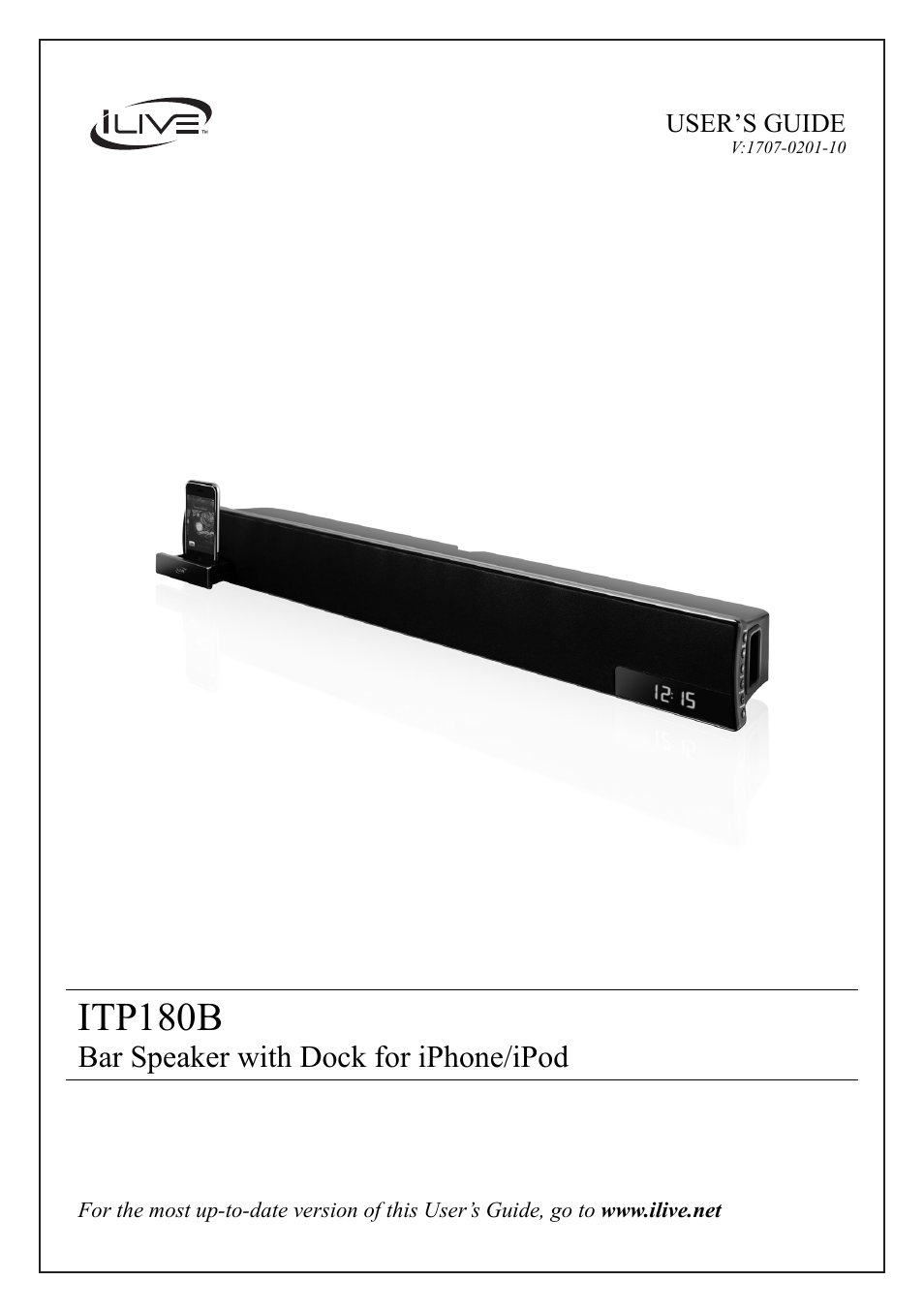 iLive ITP180B User Manual | 16 pages