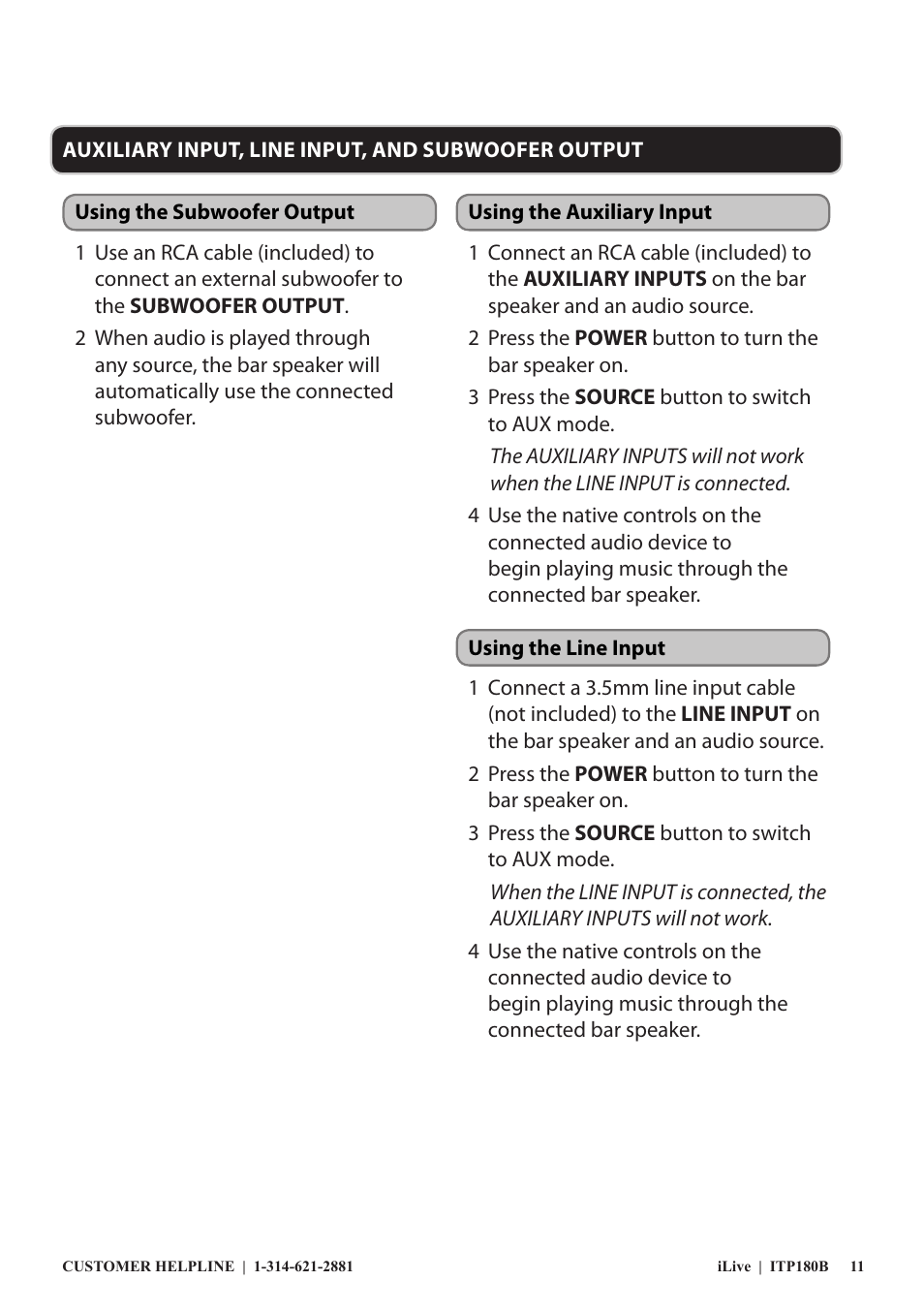 iLive ITP180B User Manual | Page 11 / 16