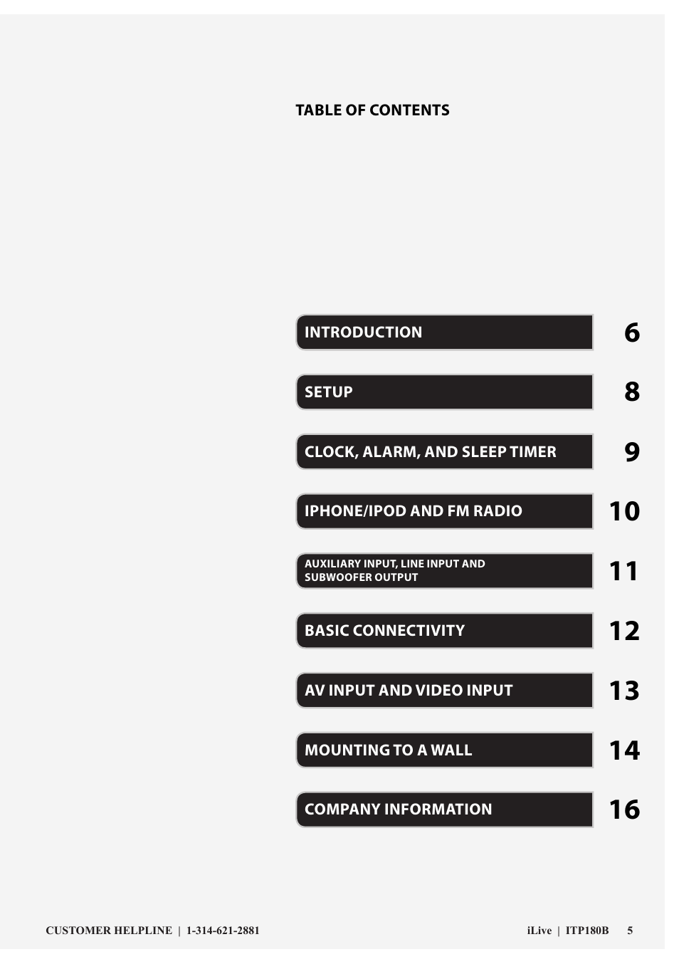 iLive ITP180B User Manual | Page 5 / 16