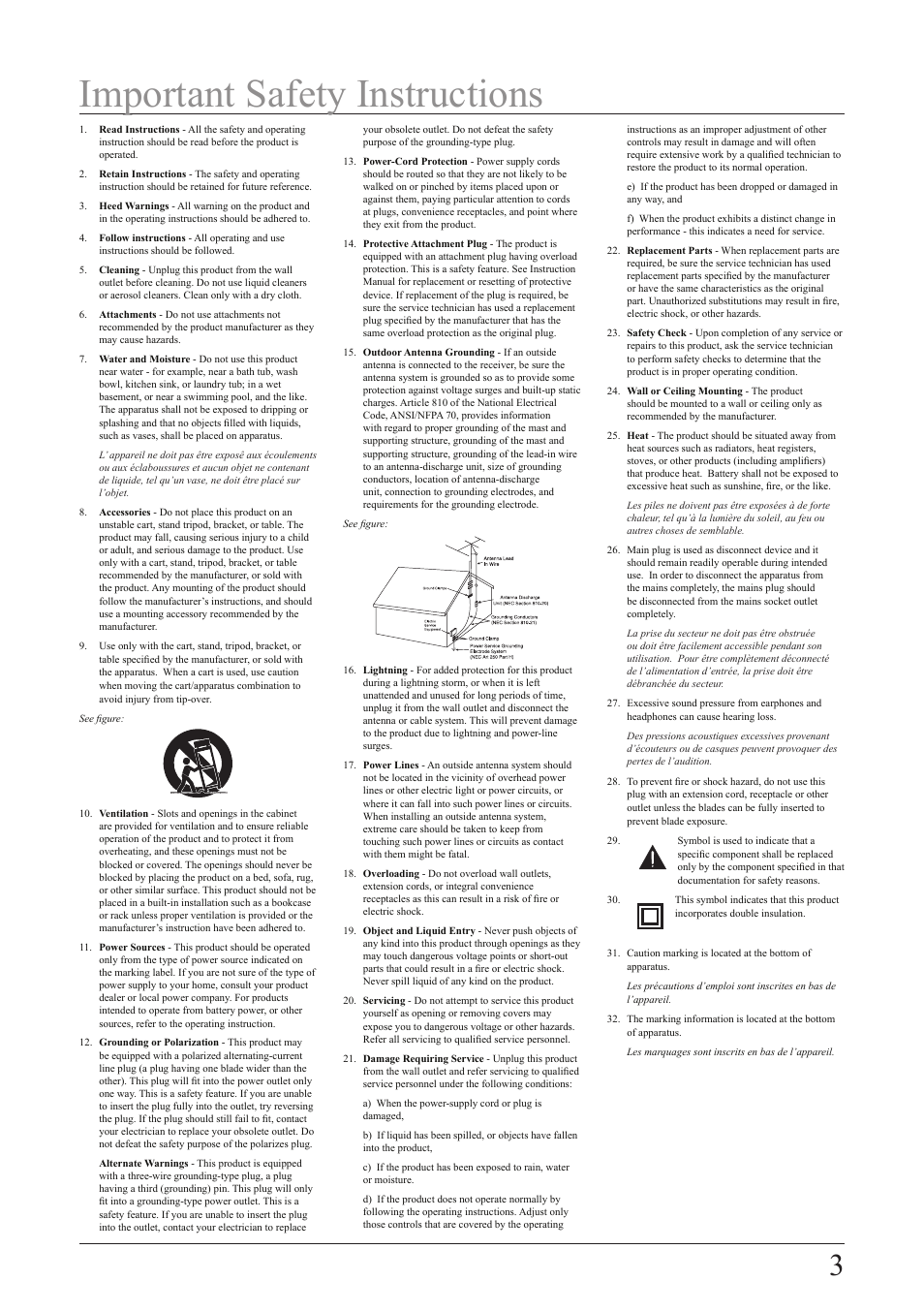 Important safety instructions | iLive IB209 User Manual | Page 3 / 8