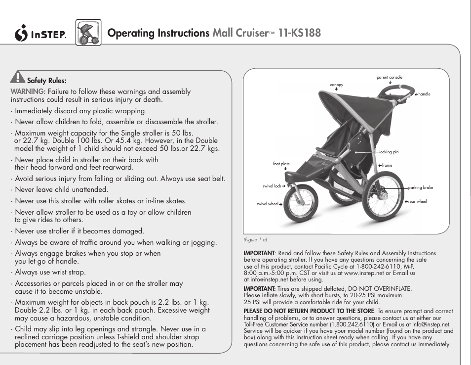 InStep 11-KS188 User Manual | 4 pages