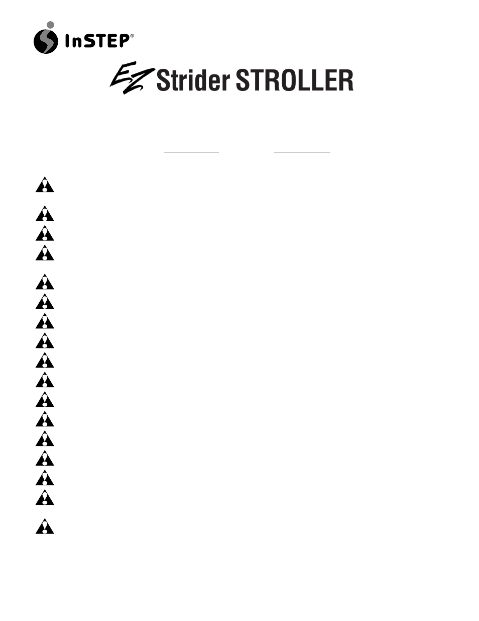 InStep 11-EZ256 User Manual | 6 pages