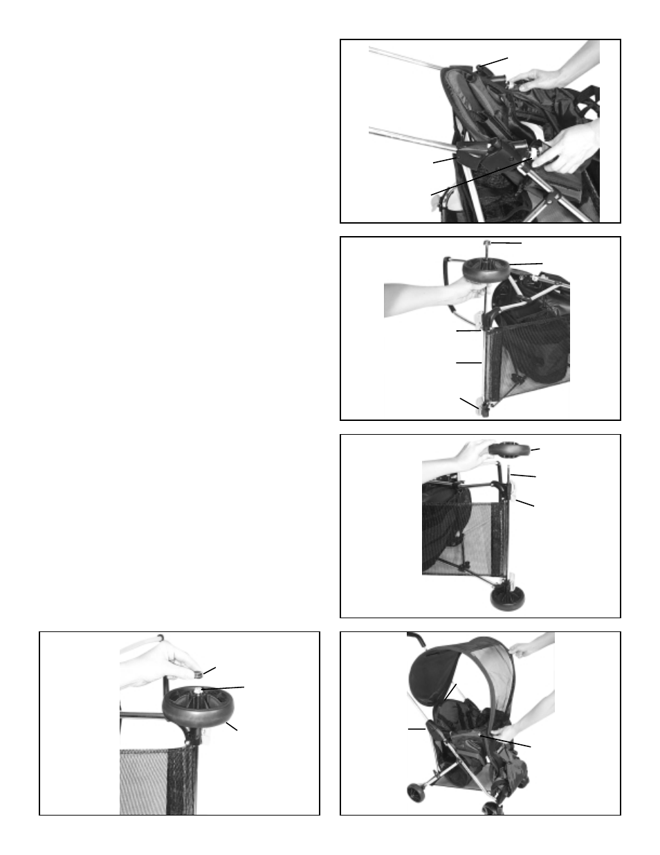 Step 2. rear wheel asembly, Step 3. canopy assembly | InStep SB150 User Manual | Page 3 / 6