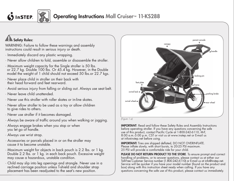 InStep 11-KS288 User Manual | 4 pages