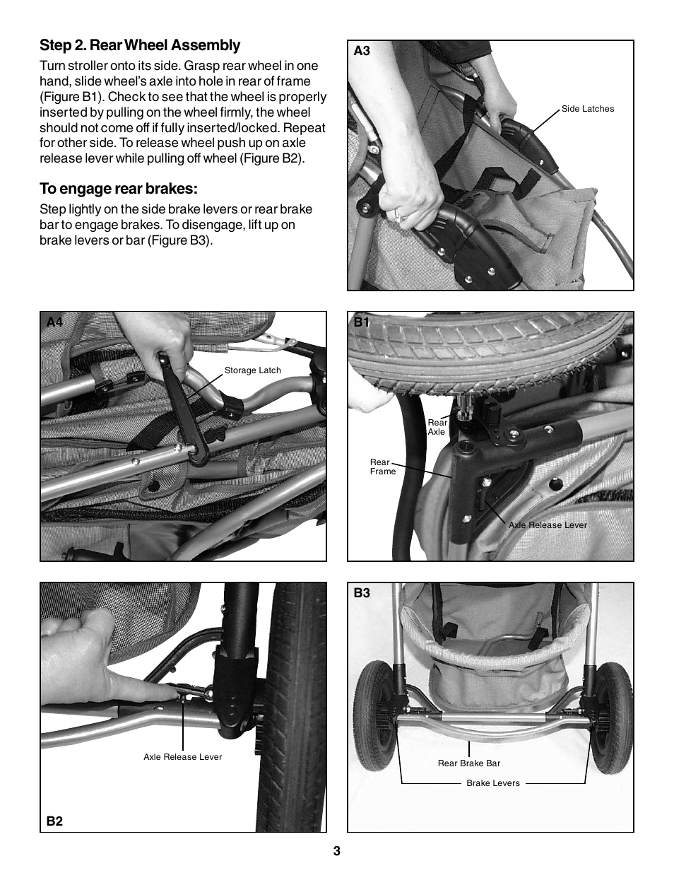 Step 2. rear wheel assembly | InStep SS150 User Manual | Page 3 / 8