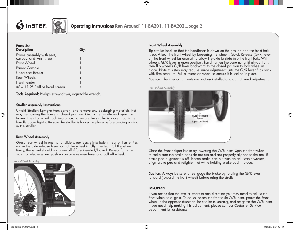 InStep 11-BA201 User Manual | Page 2 / 4