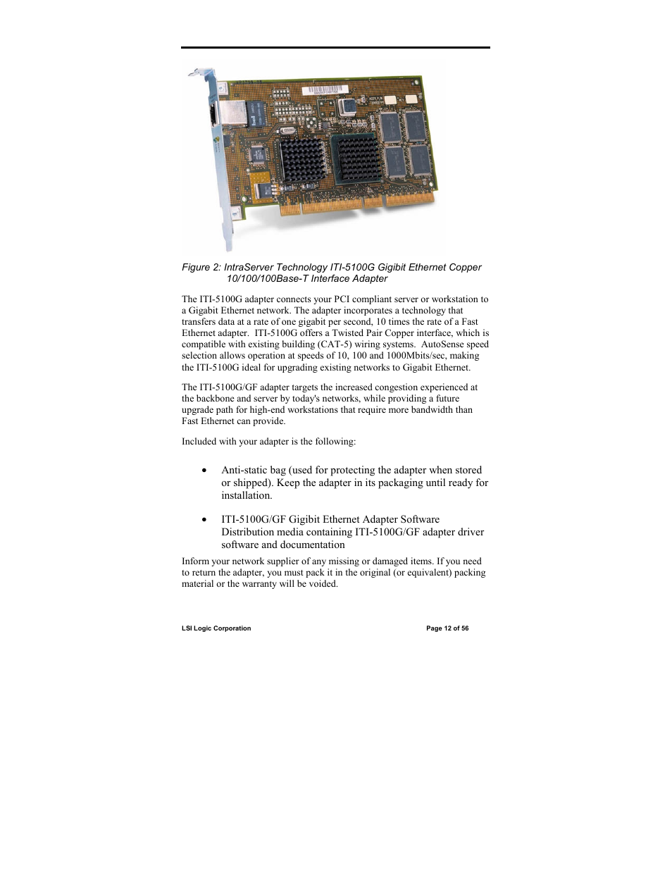 IntraServer Technology ITIpci 5100G/GF User Manual | Page 12 / 56