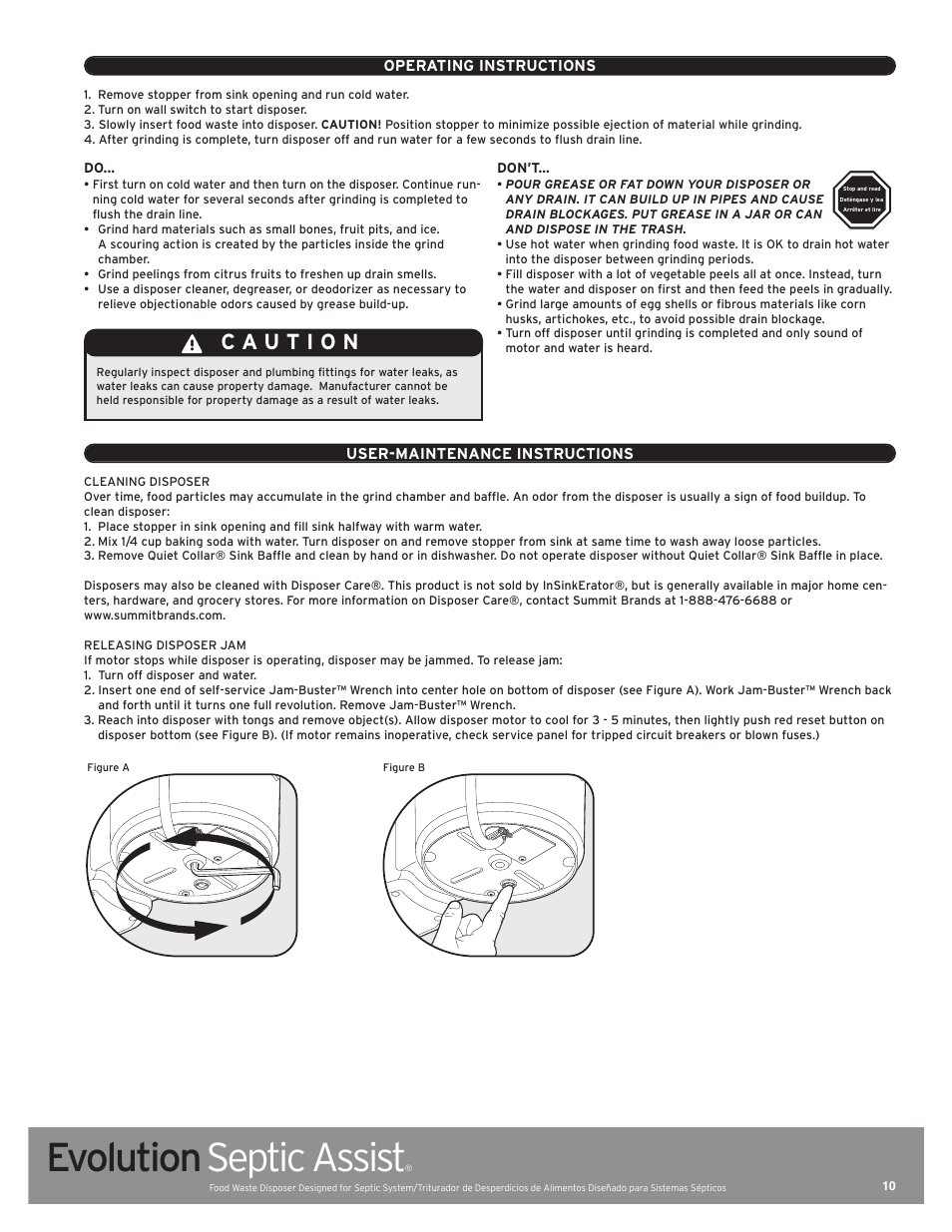 Evolution septic assist | InSinkErator EVOLUTION SEPTIC ASSIST 76137 User Manual | Page 10 / 14