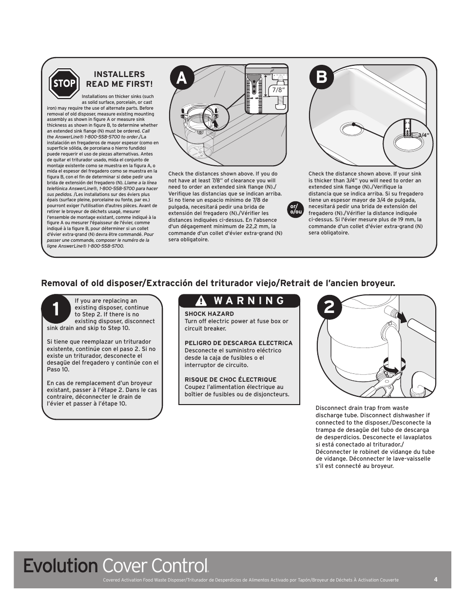 Evolution cover control | InSinkErator Evolution Series User Manual | Page 4 / 16