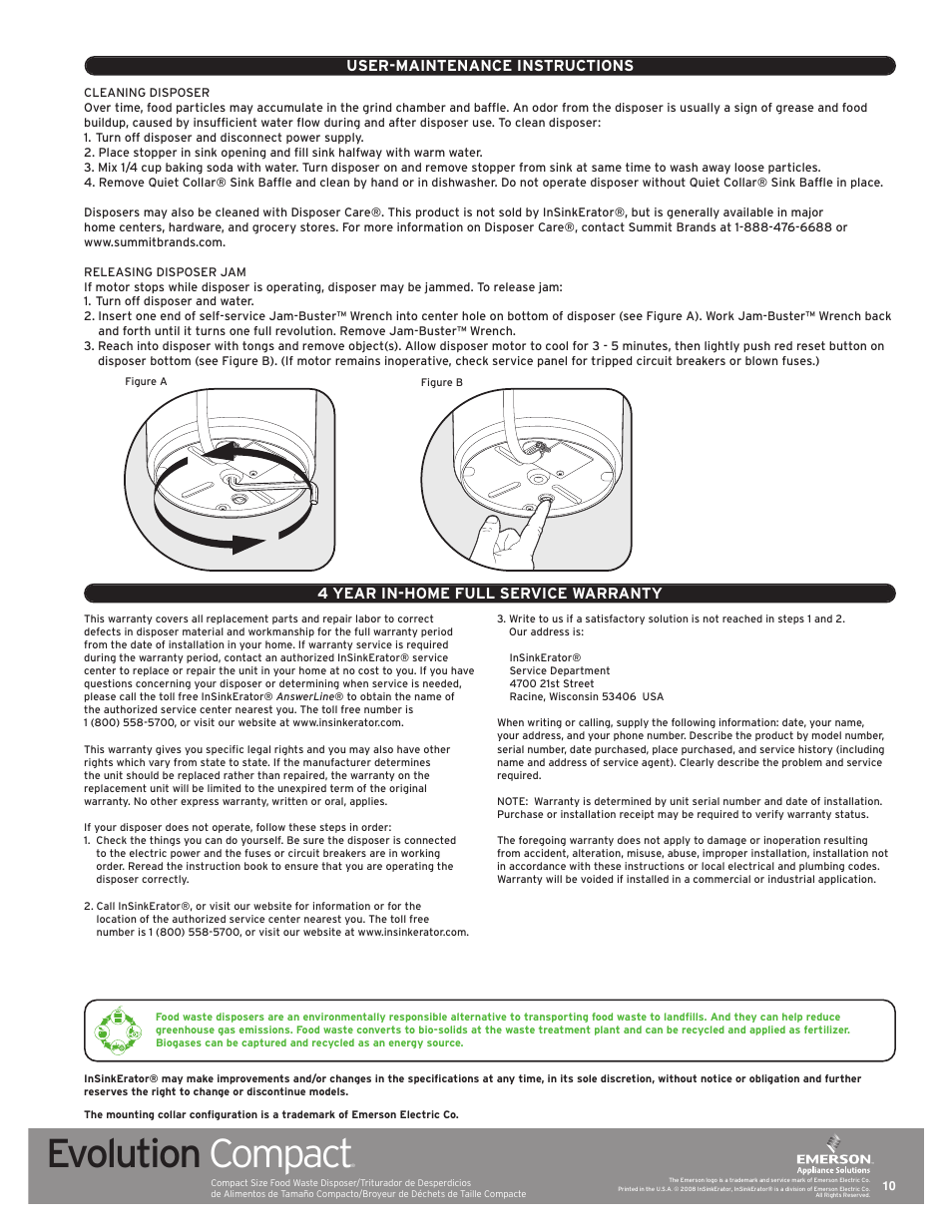 Evolution compact | InSinkErator Evolution Compact User Manual | Page 10 / 14