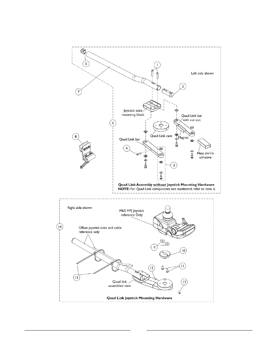 Quad link for mk5 mpj joystick | Invacare 2GTR User Manual | Page 139 / 176