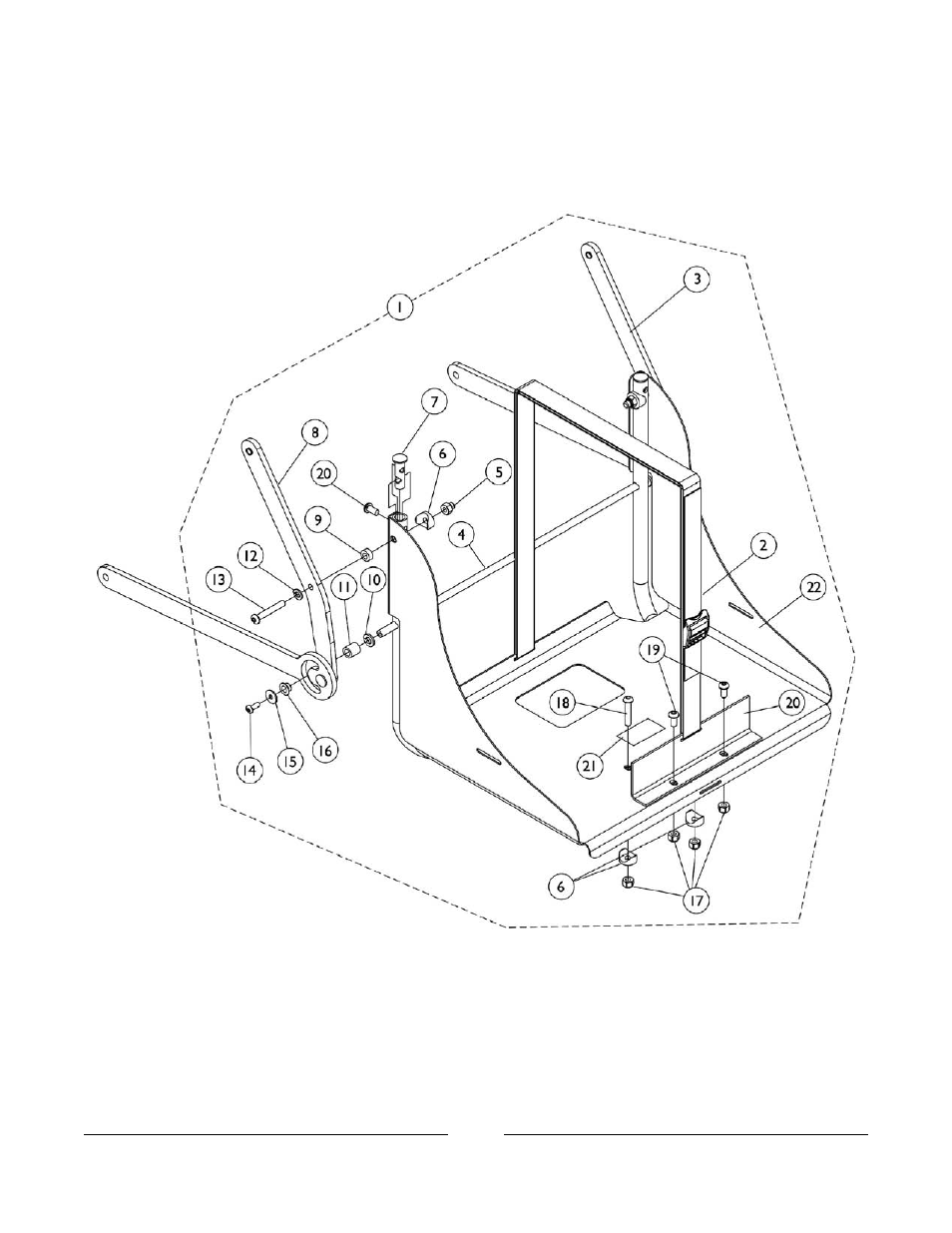 Vent tray assembly without mounting hardware | Invacare 2GTR User Manual | Page 161 / 176