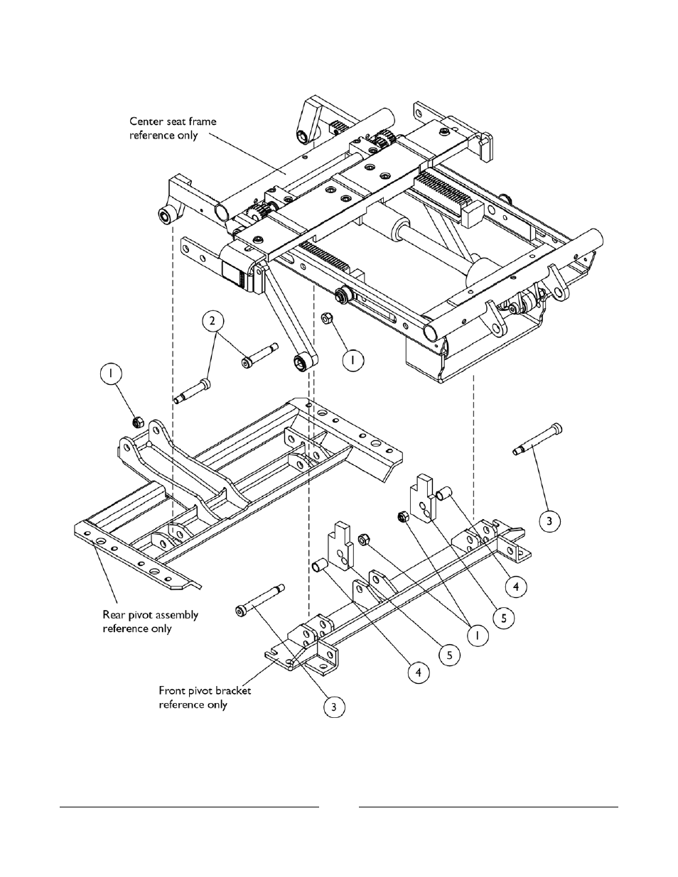Center seat frame mounting hardware | Invacare 2GTR User Manual | Page 29 / 176