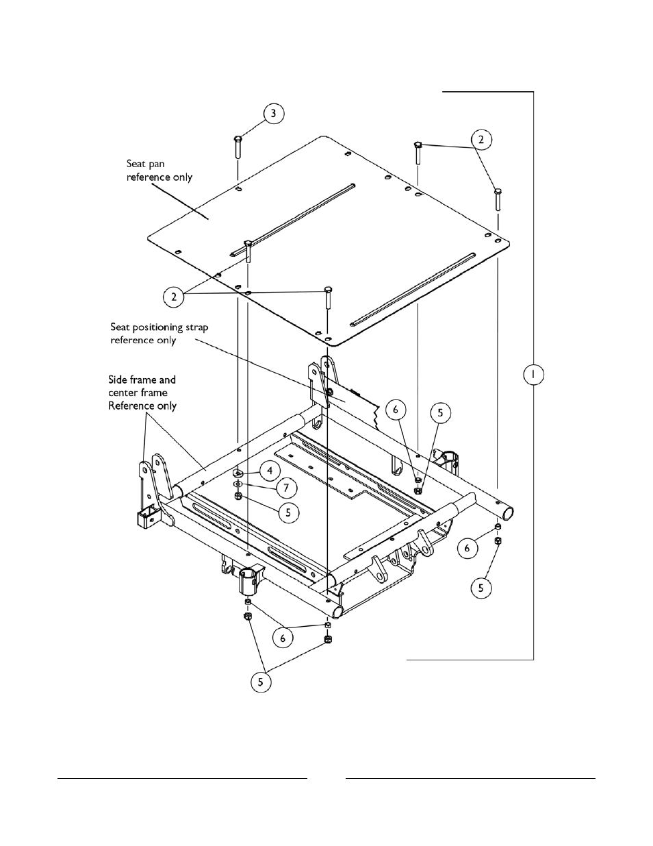 Seat pan mounting hardware | Invacare 2GTR User Manual | Page 32 / 176