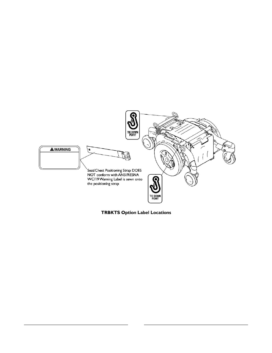 Label locations for trbkts option | Invacare 2GTR User Manual | Page 7 / 176