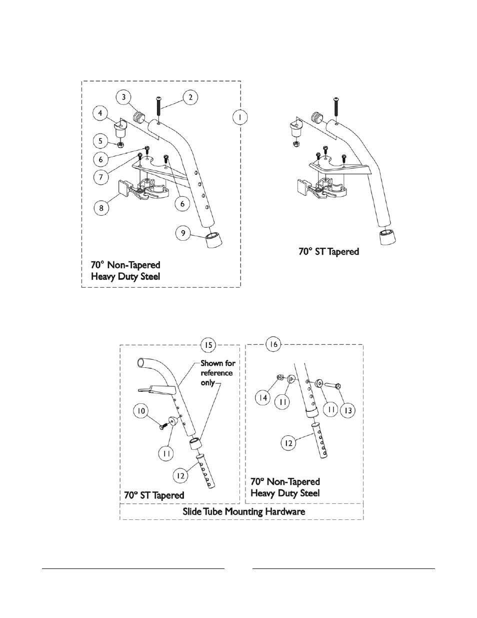 Footrest support assemblies | Invacare 2GTR User Manual | Page 77 / 176