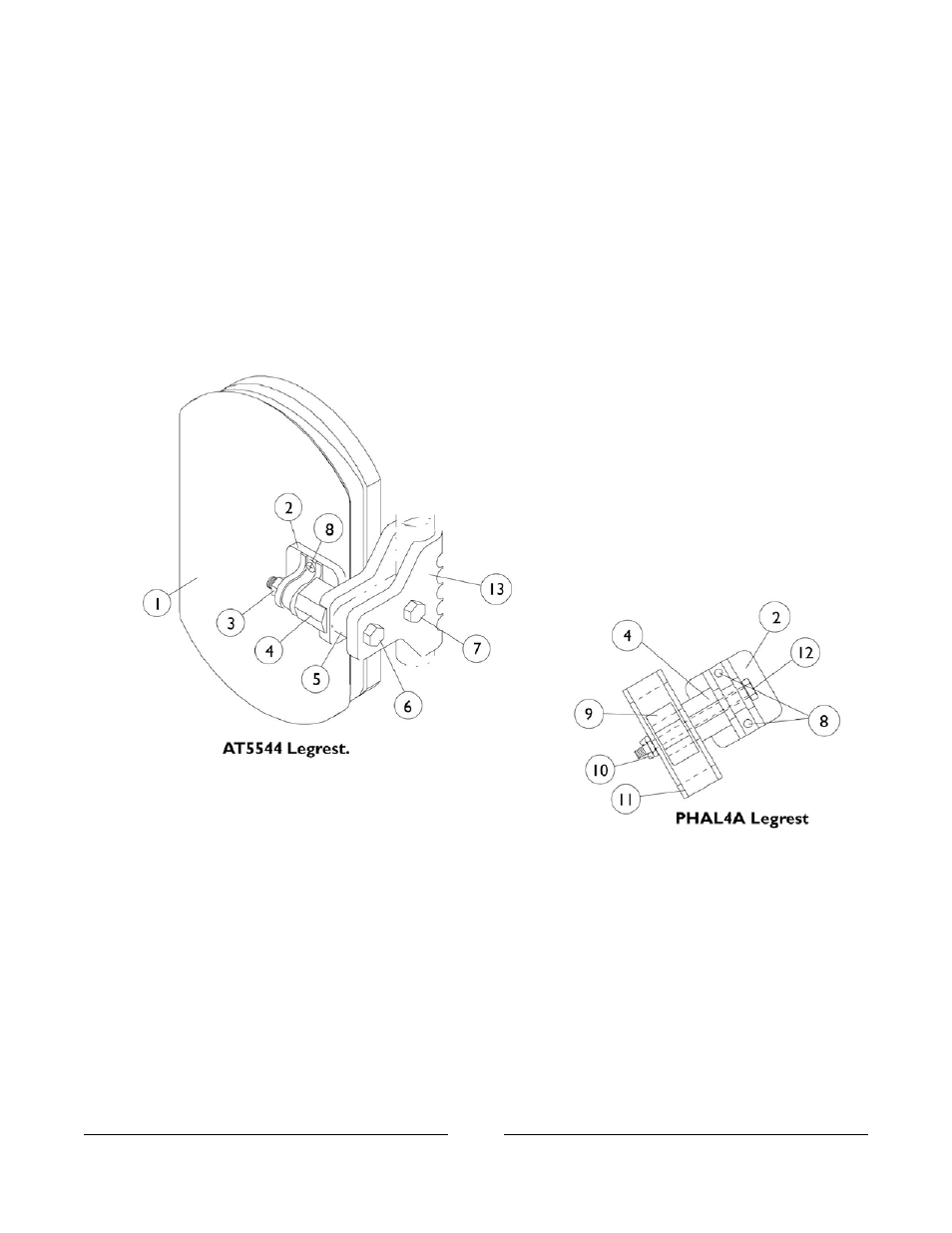 Calf pads and mounting hardware | Invacare 2GTR User Manual | Page 94 / 176