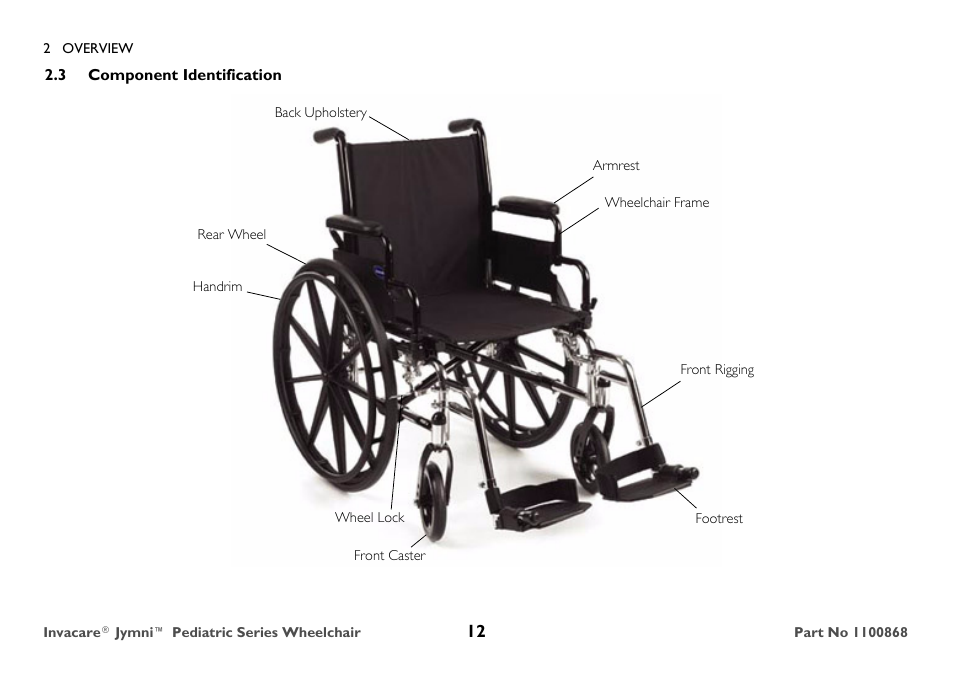 Component identification | Invacare 9000 STANDARD WEIGHT User Manual | Page 12 / 72