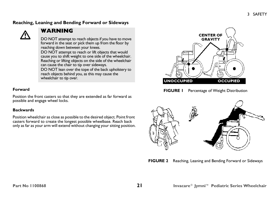 Warning | Invacare 9000 STANDARD WEIGHT User Manual | Page 21 / 72