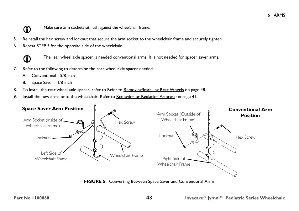Invacare 9000 STANDARD WEIGHT User Manual | Page 43 / 72
