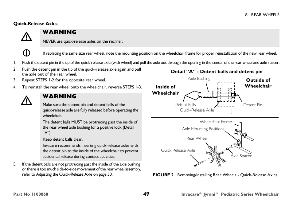 Invacare 9000 STANDARD WEIGHT User Manual | Page 49 / 72