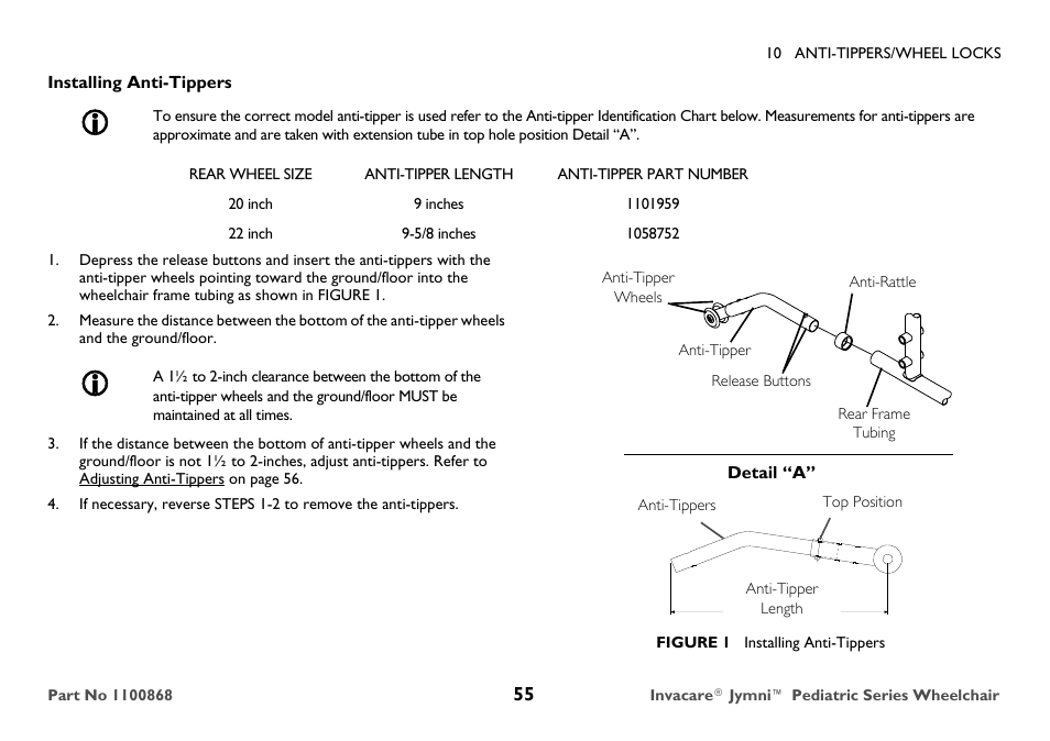 Invacare 9000 STANDARD WEIGHT User Manual | Page 55 / 72
