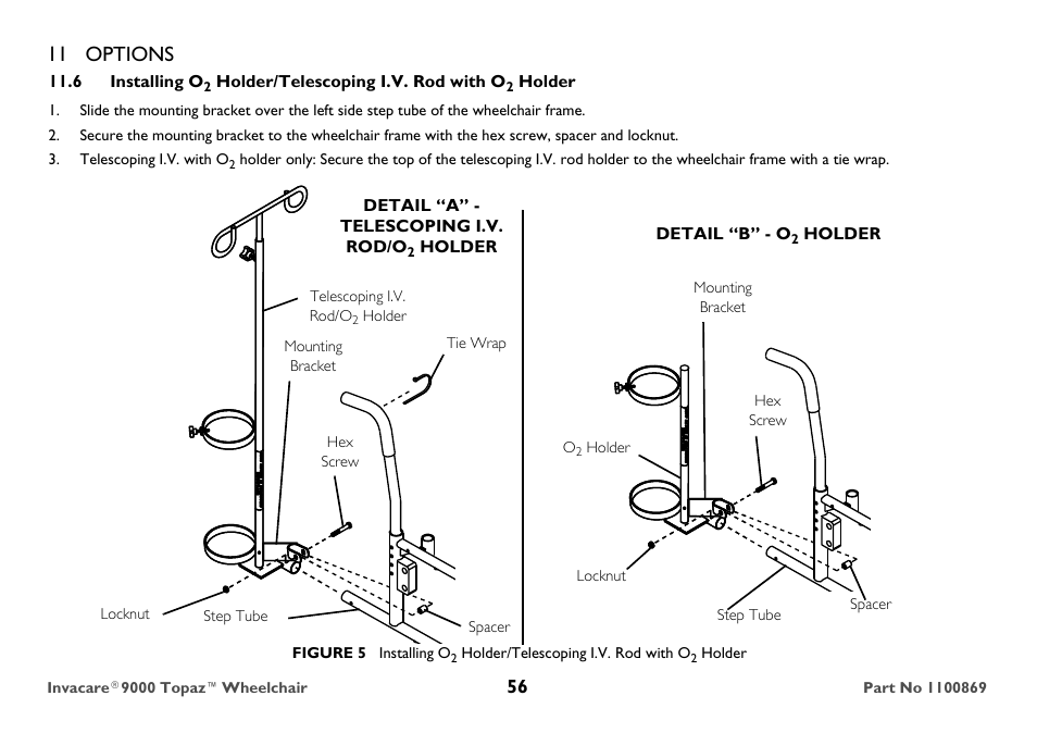 Locknut, 11 options | Invacare 9000 Topaz User Manual | Page 56 / 68