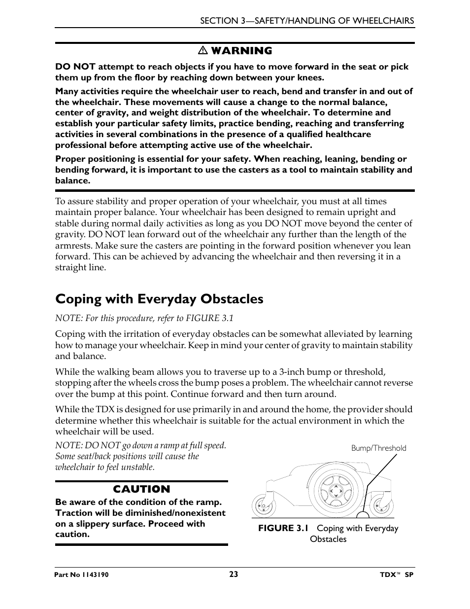 Coping with everyday obstacles | Invacare TDX SP User Manual | Page 23 / 72