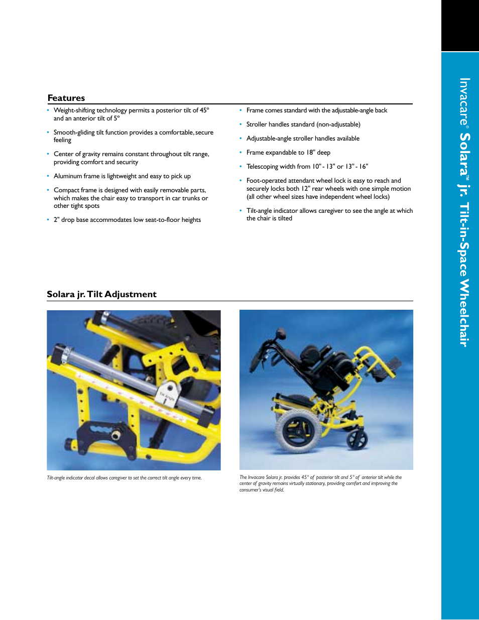 Solara, Tilt-in-space wheelchair | Invacare 01-349 User Manual | Page 2 / 4