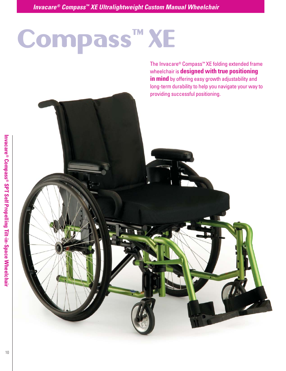 Compass | Invacare Compass XE User Manual | Page 10 / 12