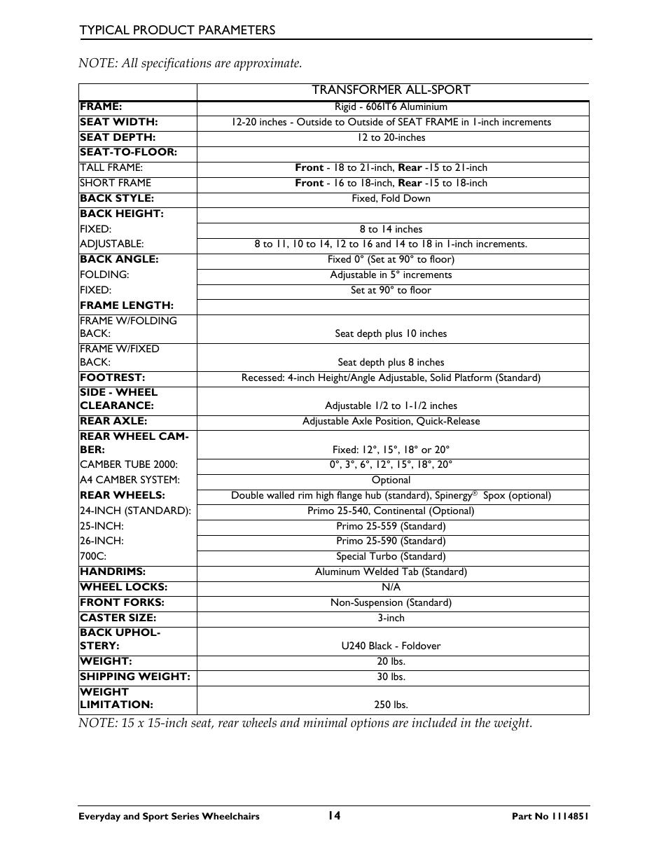 Invacare Top End X-Terminator QR User Manual | Page 14 / 76
