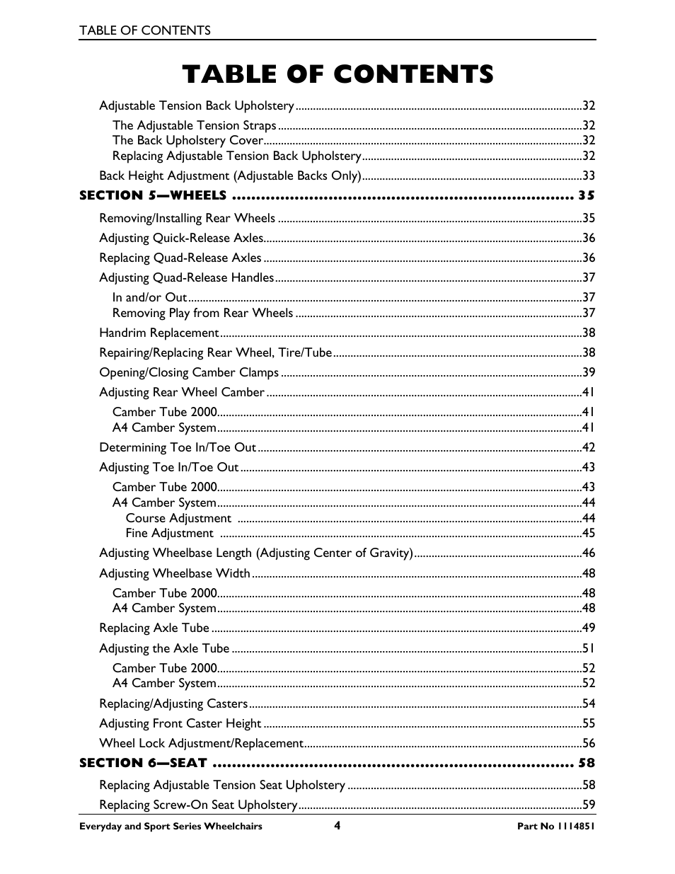 Invacare Top End X-Terminator QR User Manual | Page 4 / 76