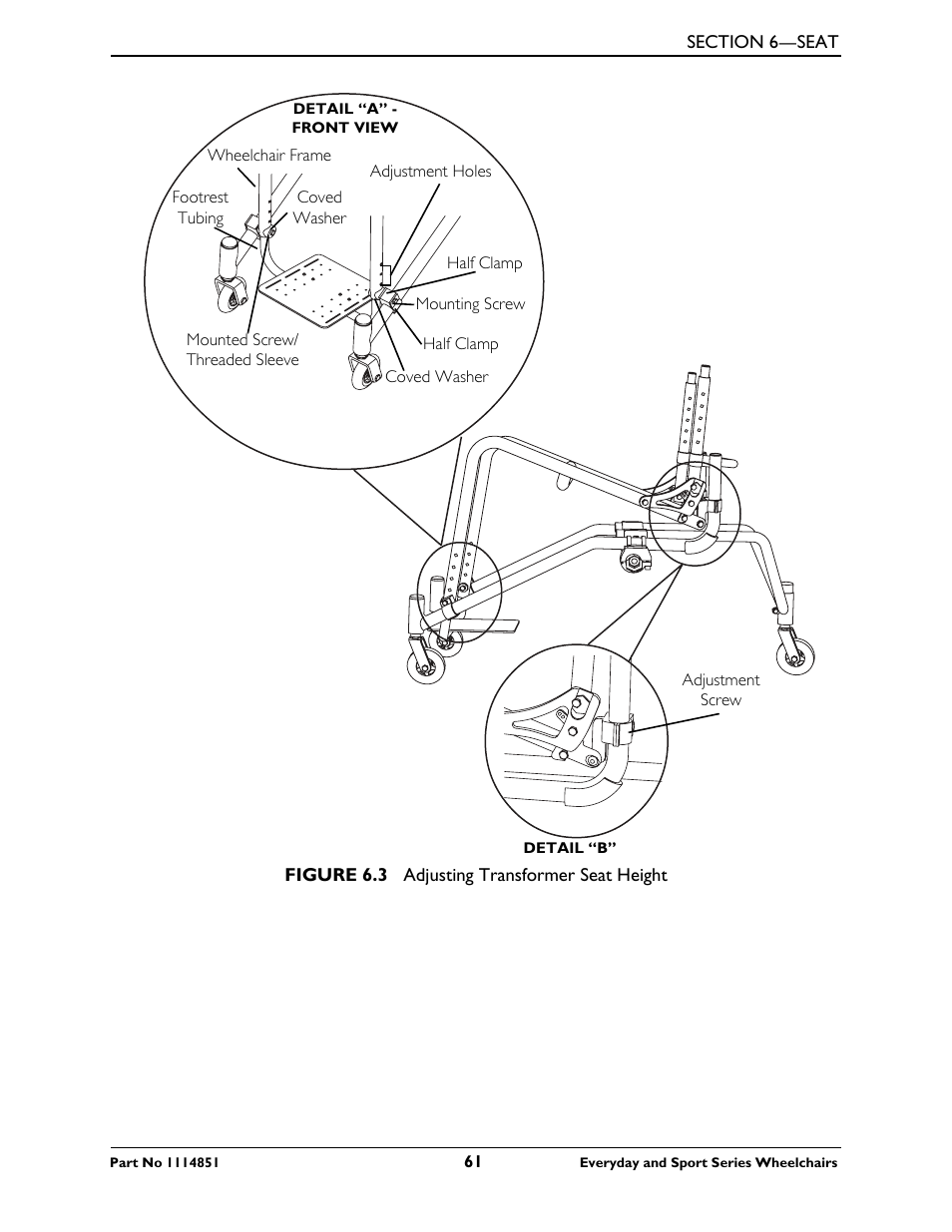 Figure 6.3, Figure 6.3) | Invacare Top End X-Terminator QR User Manual | Page 61 / 76