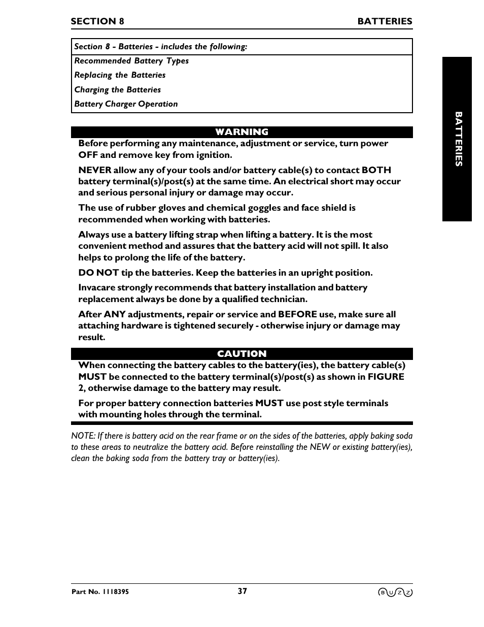 Invacare BUZZ HMV User Manual | Page 37 / 52