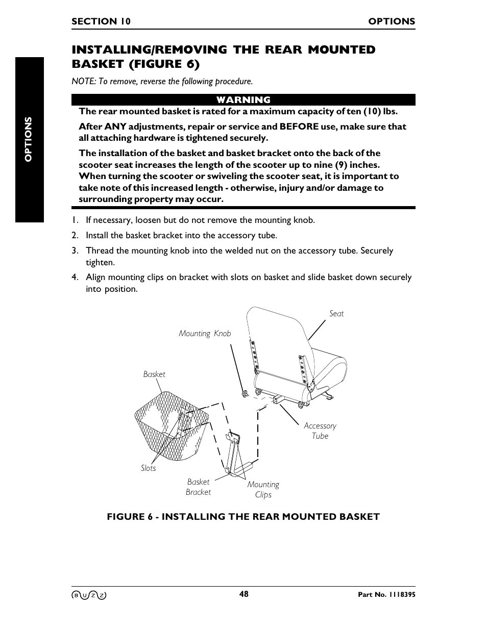 Invacare BUZZ HMV User Manual | Page 48 / 52