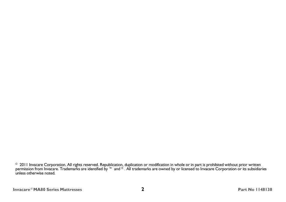 Invacare MA85 User Manual | Page 2 / 36