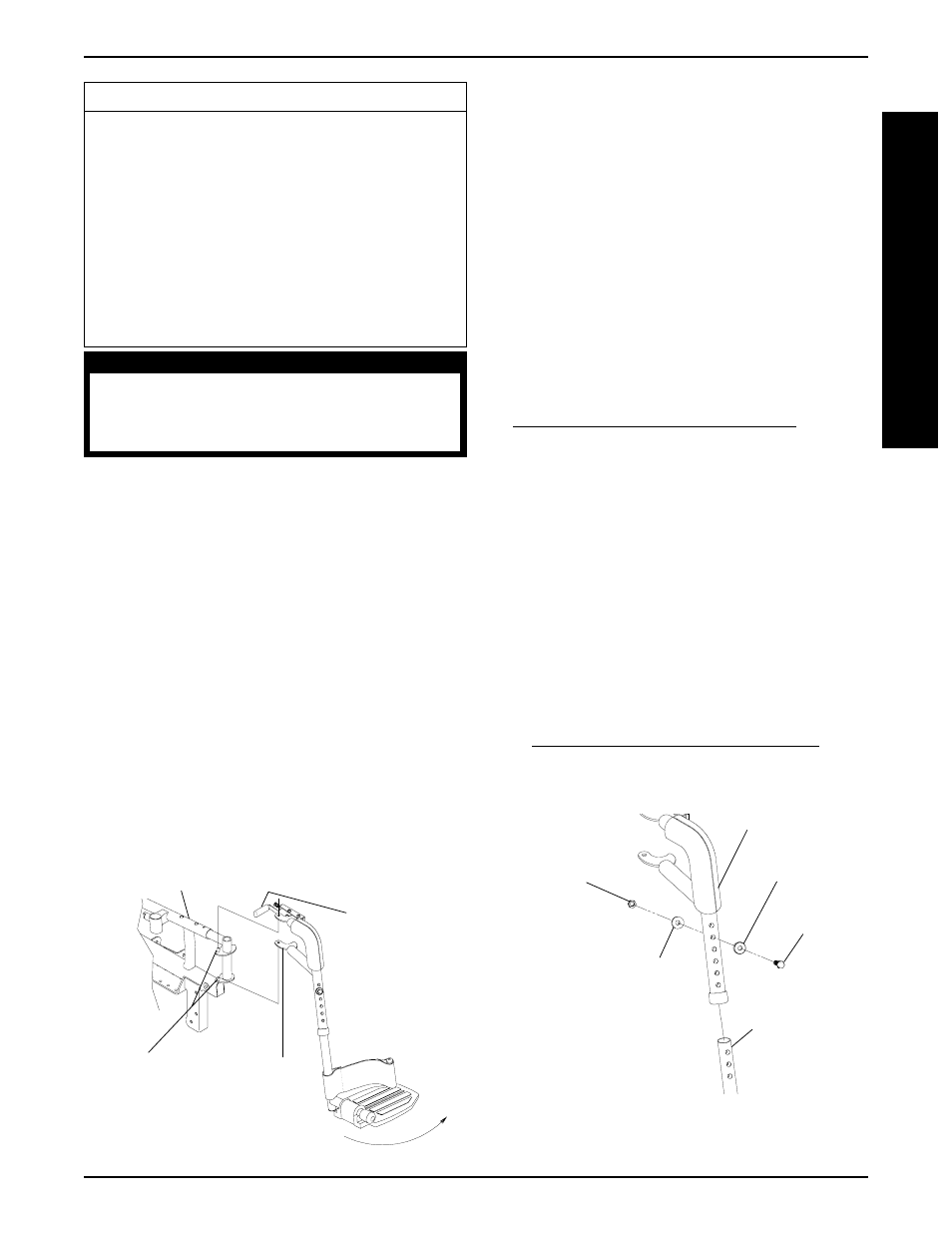 Adjusting footrest height, Installing/removing footrests (figure 1) | Invacare IIBASIC User Manual | Page 21 / 60