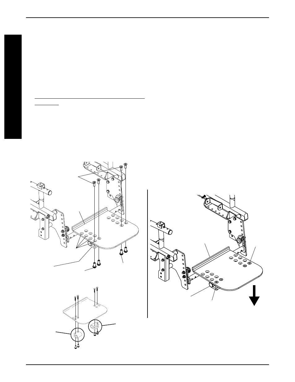 Adjusting removable footboard | Invacare IIBASIC User Manual | Page 24 / 60