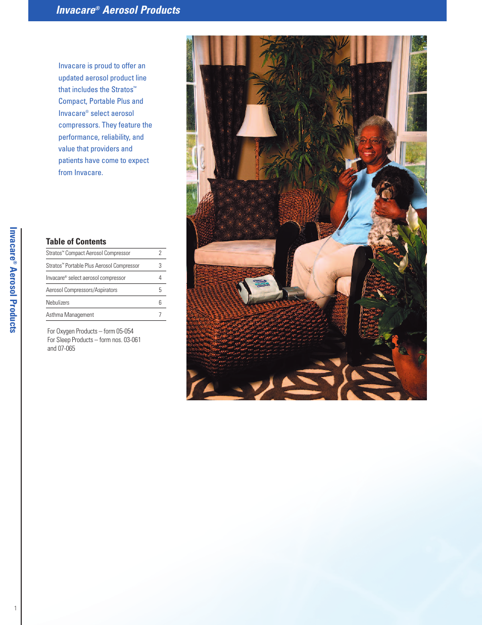 Invacare, Aerosol products | Invacare Stratos Aerosol Compressors User Manual | Page 2 / 8