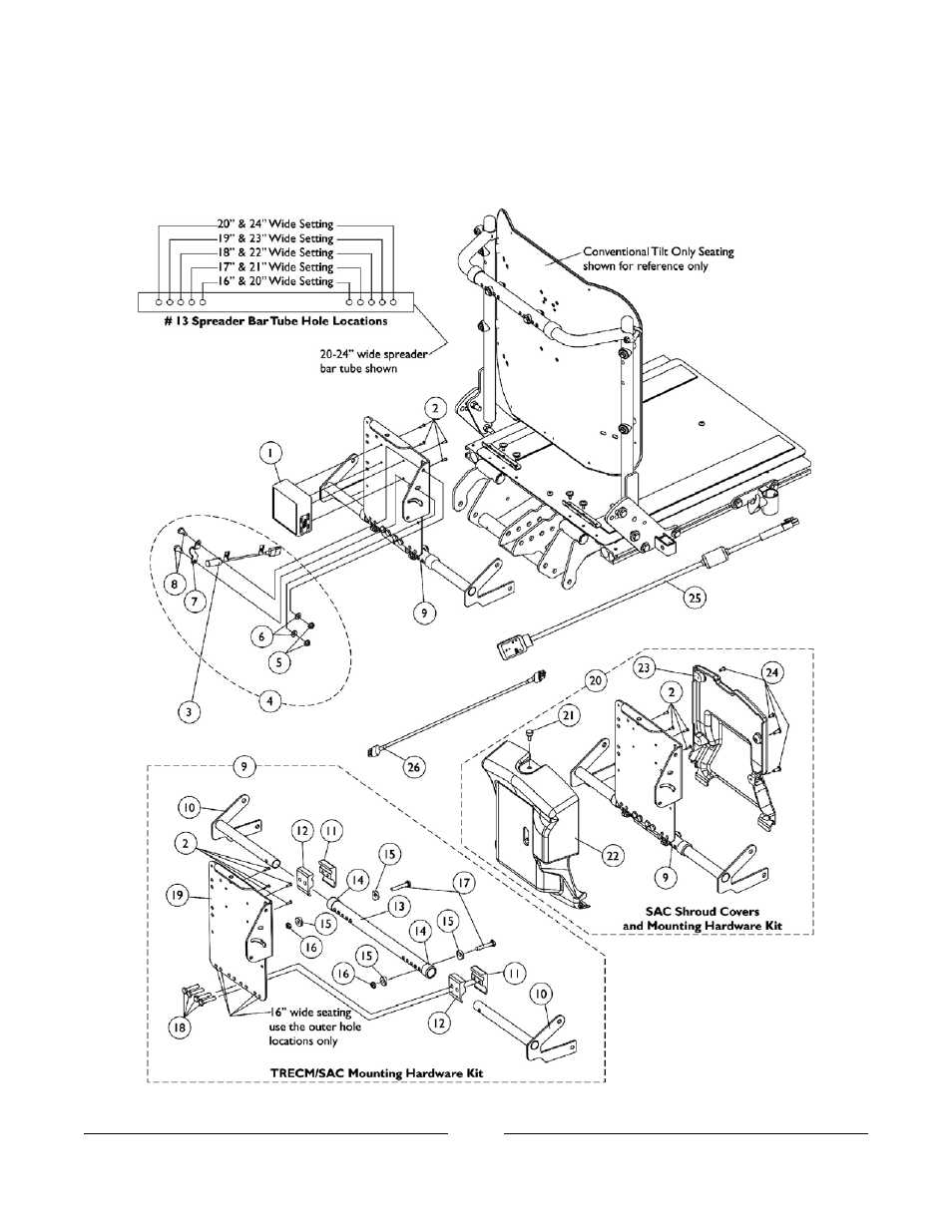 Mk5 sac, shroud cover and mounting hardware | Invacare Formula TRE User Manual | Page 118 / 174