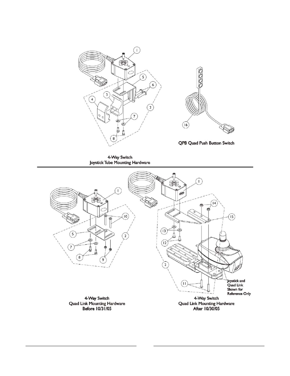 Way switch and quad push button (qpb) switch | Invacare Formula TRE User Manual | Page 146 / 174