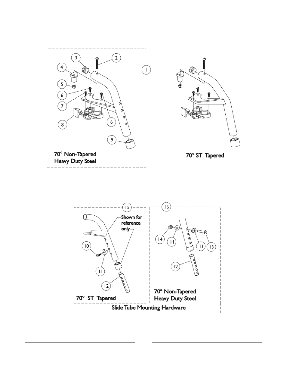 Footrest support assemblies | Invacare Formula TRE User Manual | Page 29 / 174