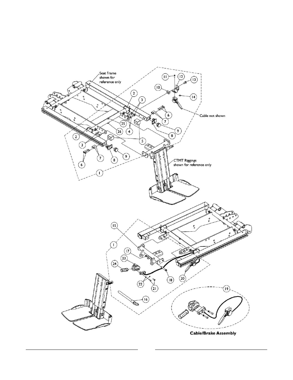 Center mount rigging mounting hardware | Invacare Formula TRE User Manual | Page 80 / 174