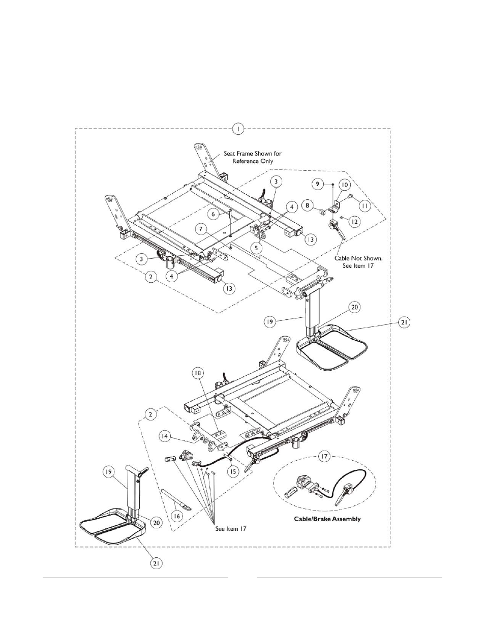 Center mount rigging kit, ctmt-f/ctmt-fl/ctmt-fj | Invacare Formula TRE User Manual | Page 91 / 174