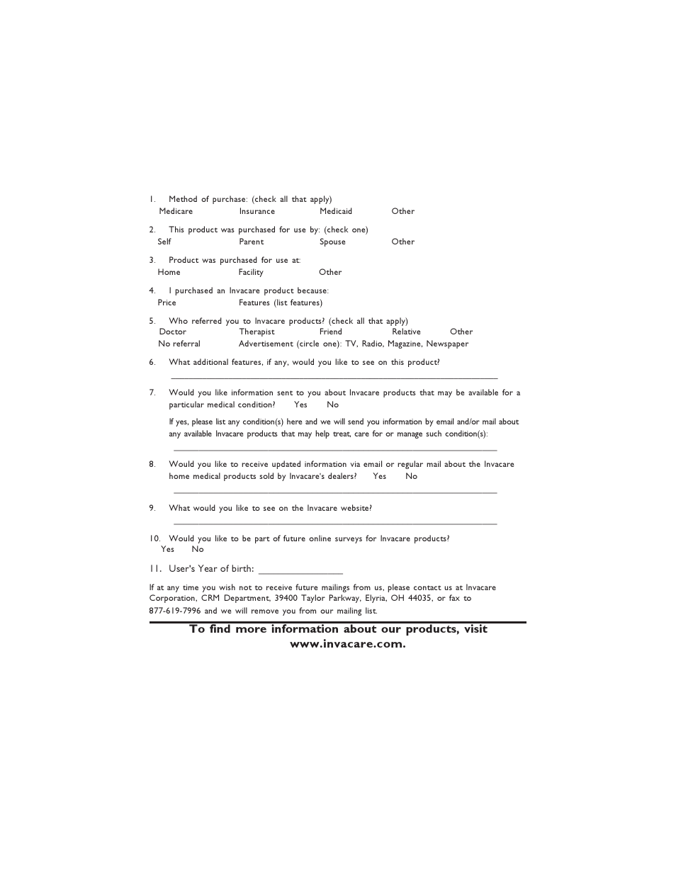 Invacare 6300-5F User Manual | Page 19 / 36