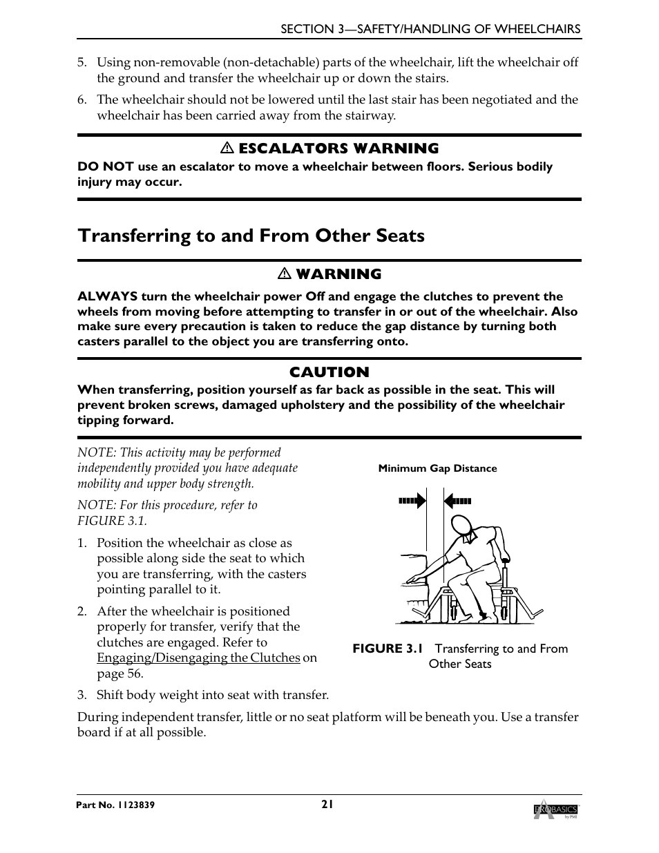 Transferring to and from other seats | Invacare Wheelchair XP6500 User Manual | Page 21 / 64