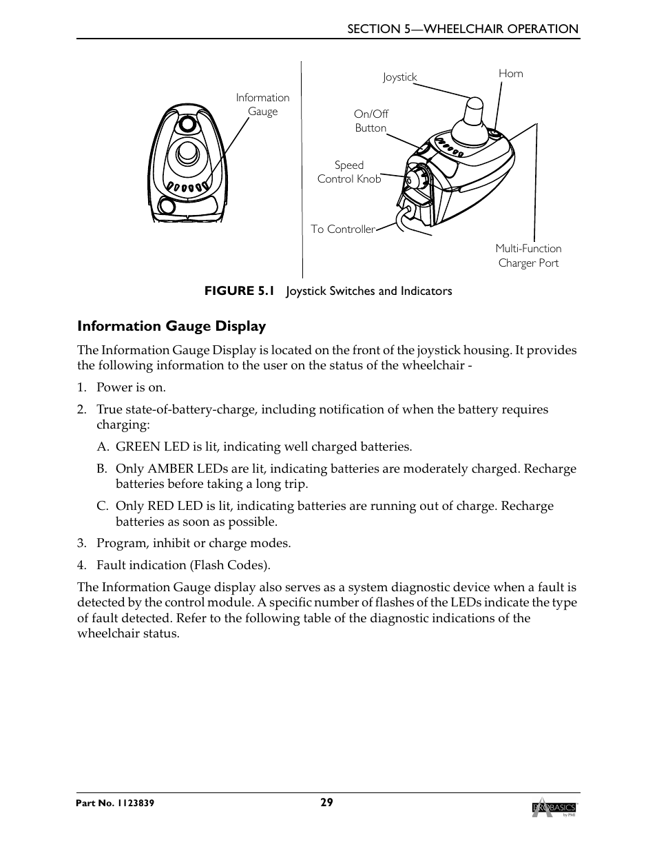 Information gauge display | Invacare Wheelchair XP6500 User Manual | Page 29 / 64