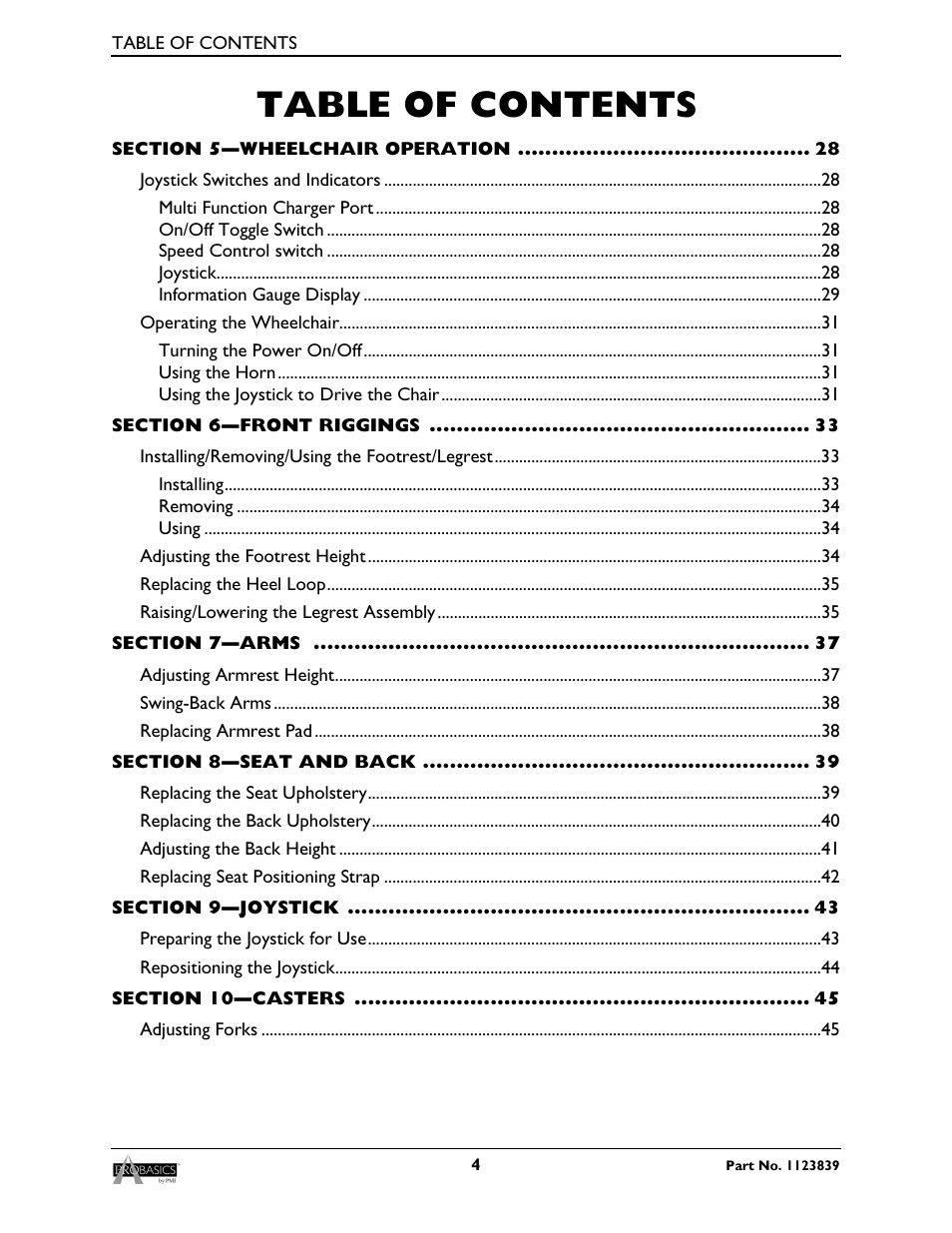 Invacare Wheelchair XP6500 User Manual | Page 4 / 64