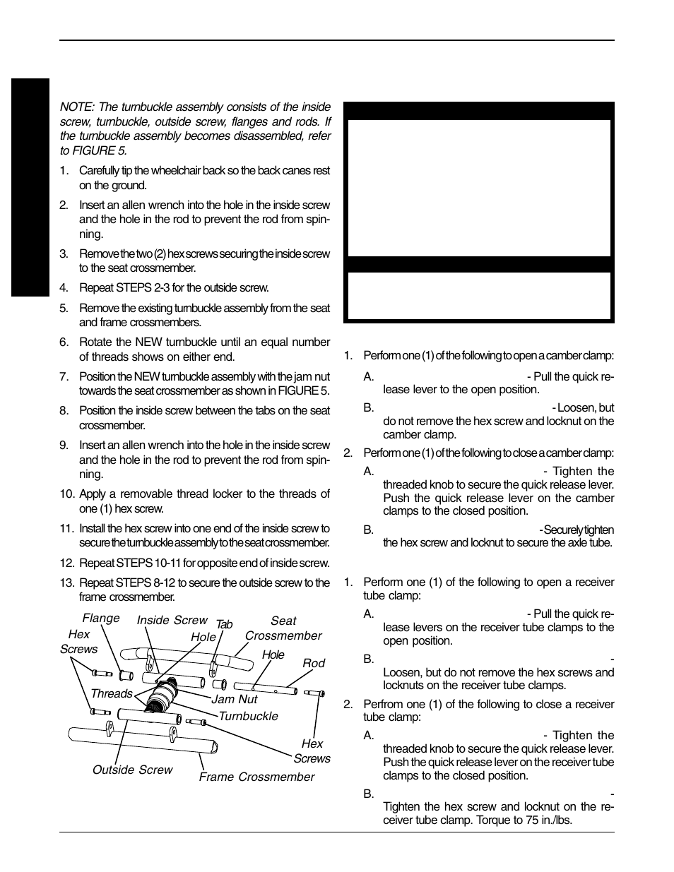 Opening/closing clamps (figure 6) | Invacare F-6S User Manual | Page 20 / 52